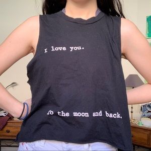 I love you to the moon and back muscle tee